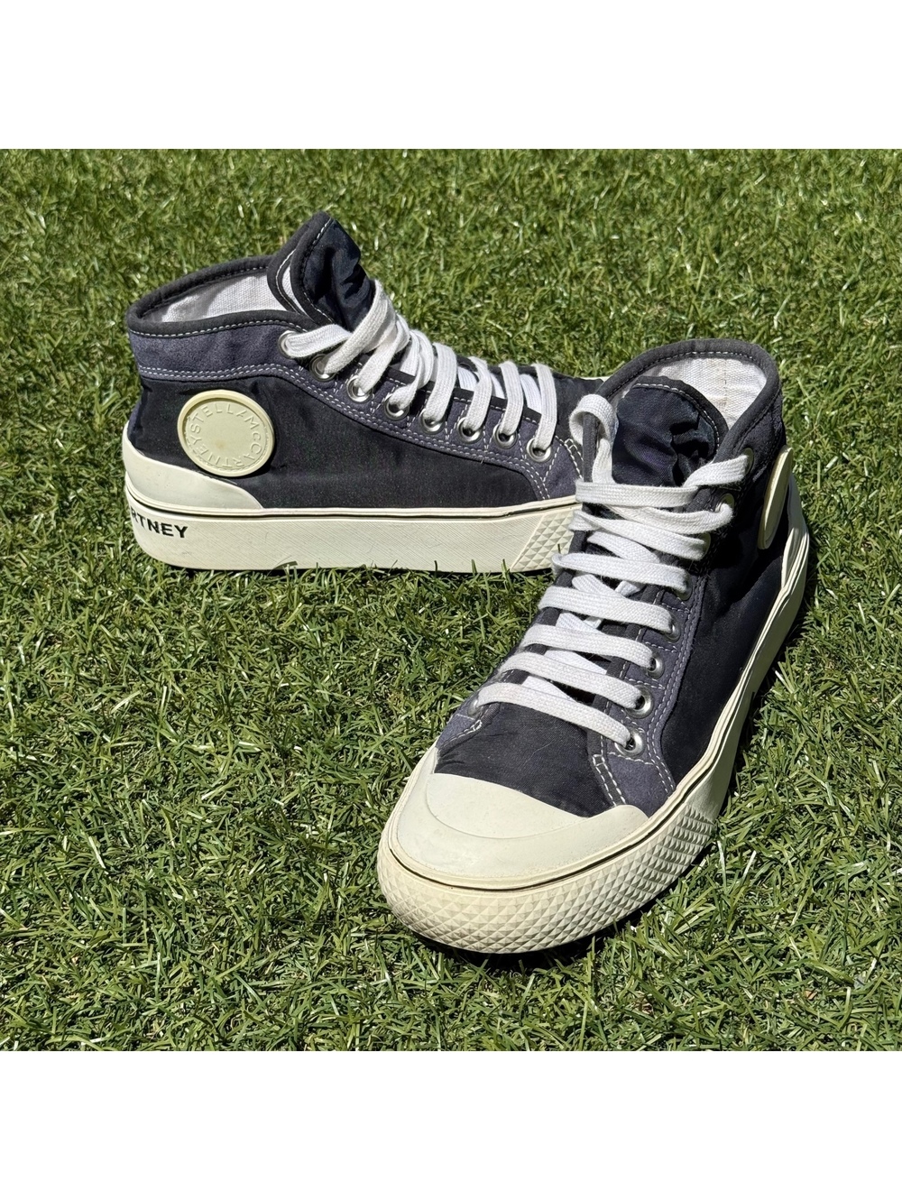 Stella McCartney black high-top sneakers